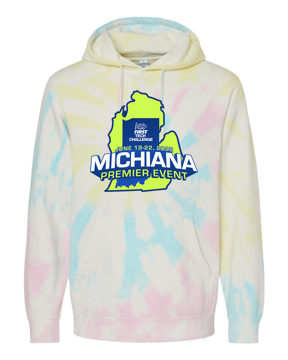 Independent trading co. prm4500td tie dye sunset swirl front high mich